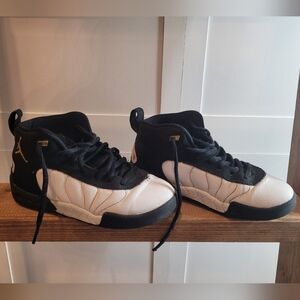 Jordan Kids Black and White High-Top Sneakers